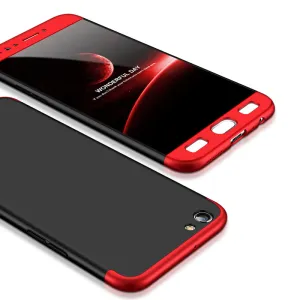 For OPPO F3 PLUS Ultra Slim PC Back Cover Non-slip Shockproof 360 Degree Full Protective Case Red black red