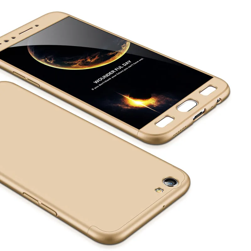 For OPPO F3/A77(International) Slim 3 in 1 Hybrid Hard Case Full Body 360 Degree Protection Back Cover Rose gold
