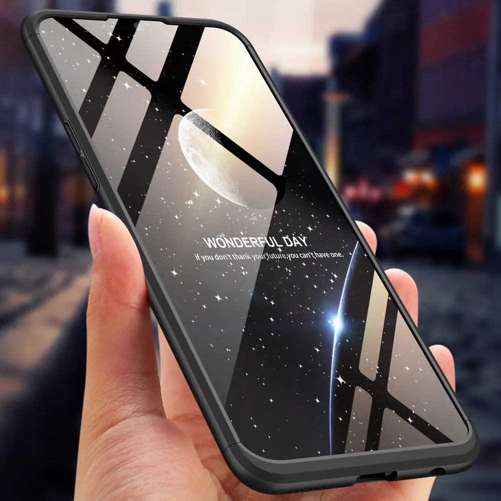 For OPPO F9/F9 Pro 3 in 1 360 Degree Non-slip Shockproof Full Protective Case Red black red