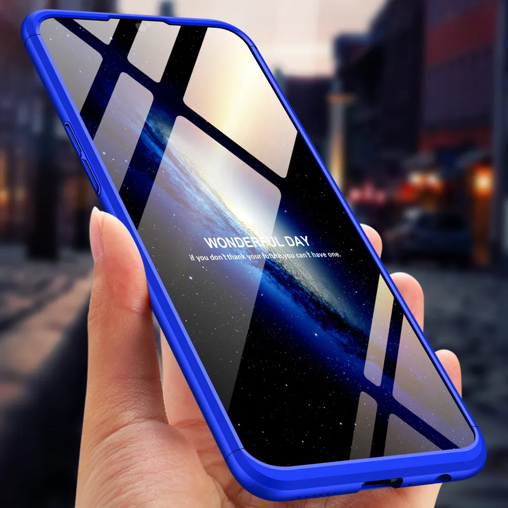 For OPPO F9/F9 Pro 3 in 1 360 Degree Non-slip Shockproof Full Protective Case Red black red