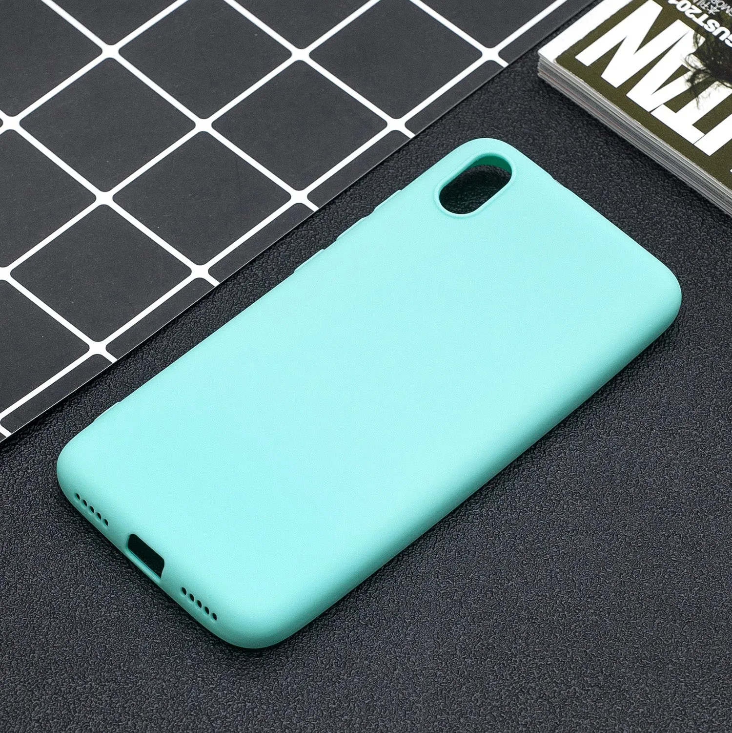 For Redmi 7A Lovely Candy Color Matte TPU Anti-scratch Non-slip Protective Cover Back Case white