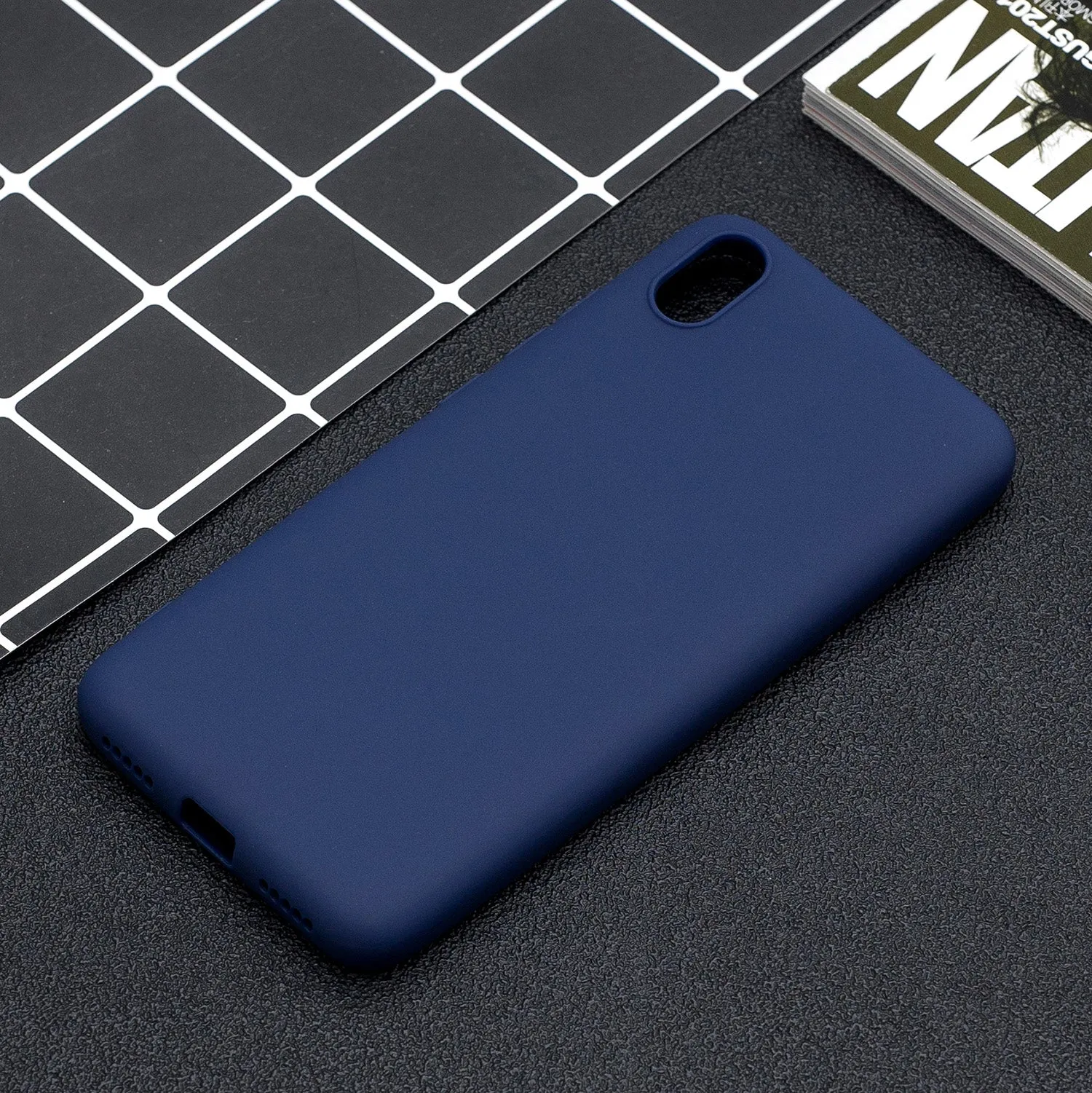 For Redmi 7A Lovely Candy Color Matte TPU Anti-scratch Non-slip Protective Cover Back Case white