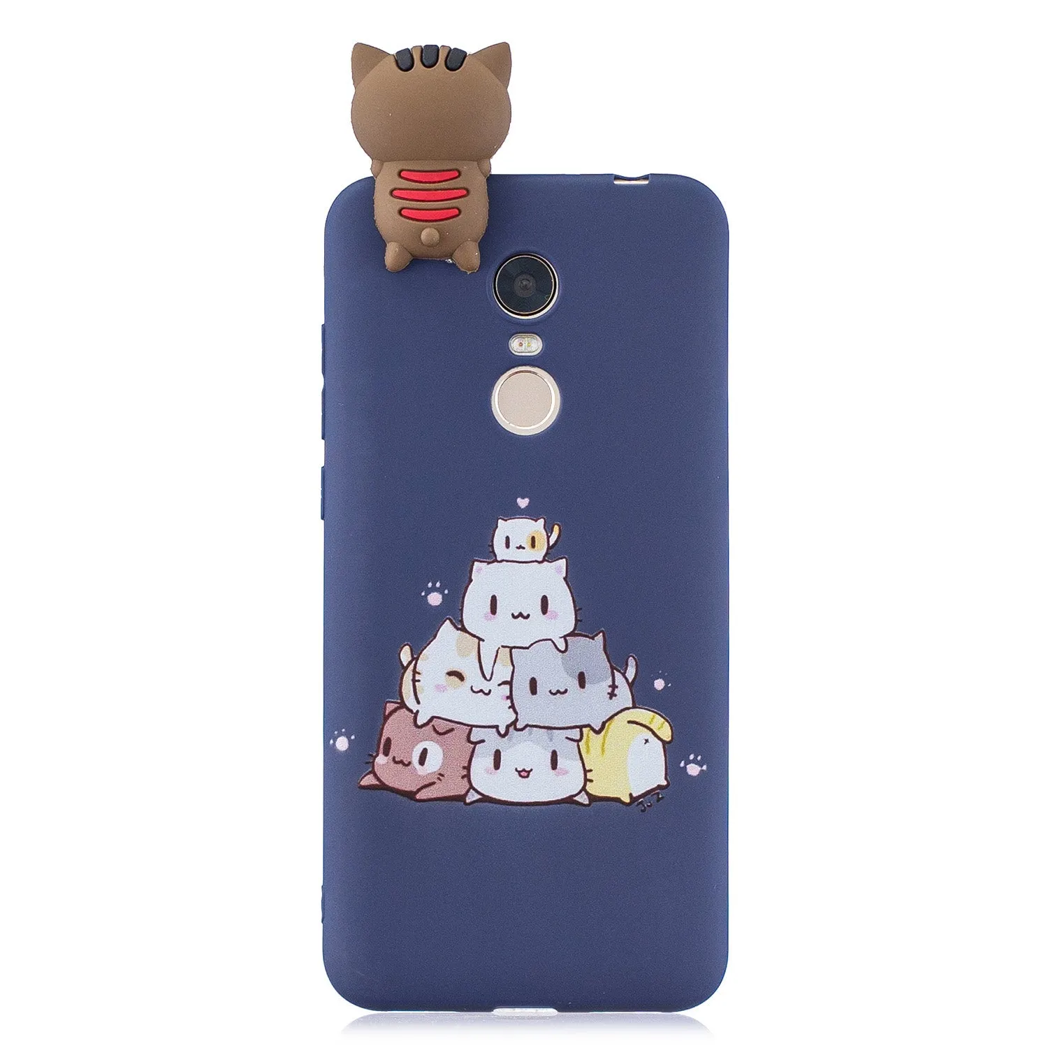 For Redmi 8/8A/5/Note 8T Mobile Phone Case Cute Cellphone Shell Soft TPU Cover with Cartoon Pig Duck Bear Kitten Lovely Pattern Royal blue