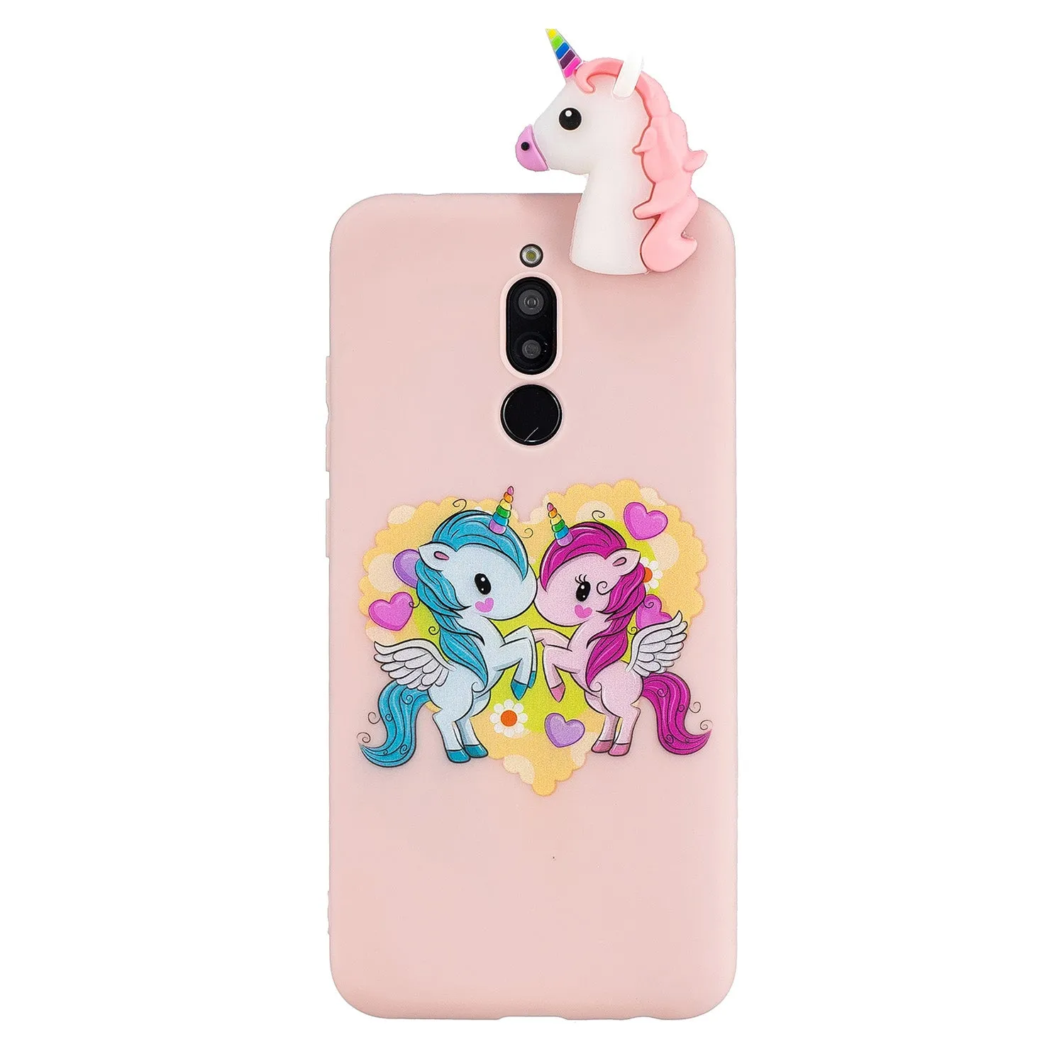 For Redmi 8/8A/5/Note 8T Mobile Phone Case Cute Cellphone Shell Soft TPU Cover with Cartoon Pig Duck Bear Kitten Lovely Pattern Royal blue