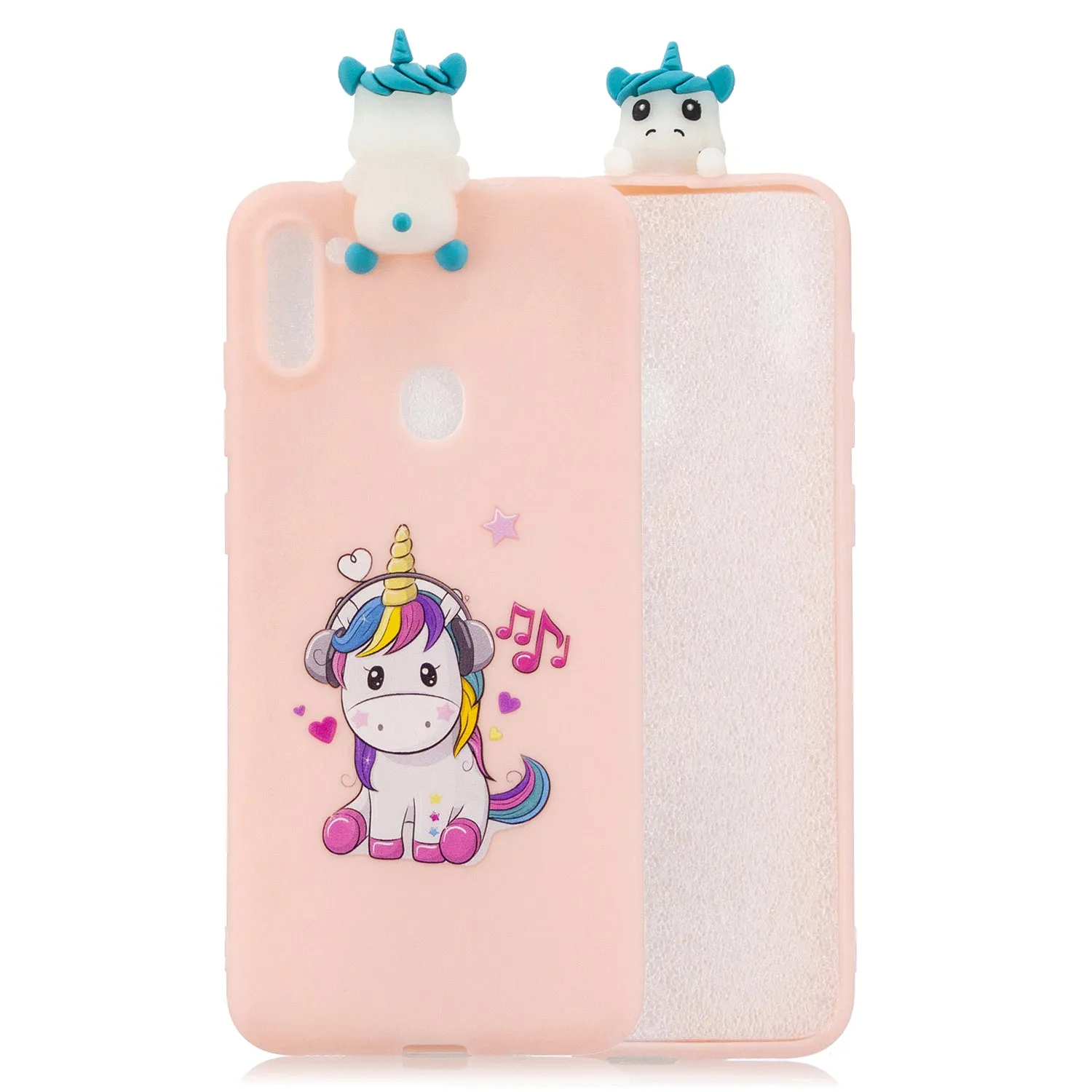 For Samsung A11 TPU Back Cover 3D Cartoon Painting Soft Mobile Phone Case Shell Dumb husky