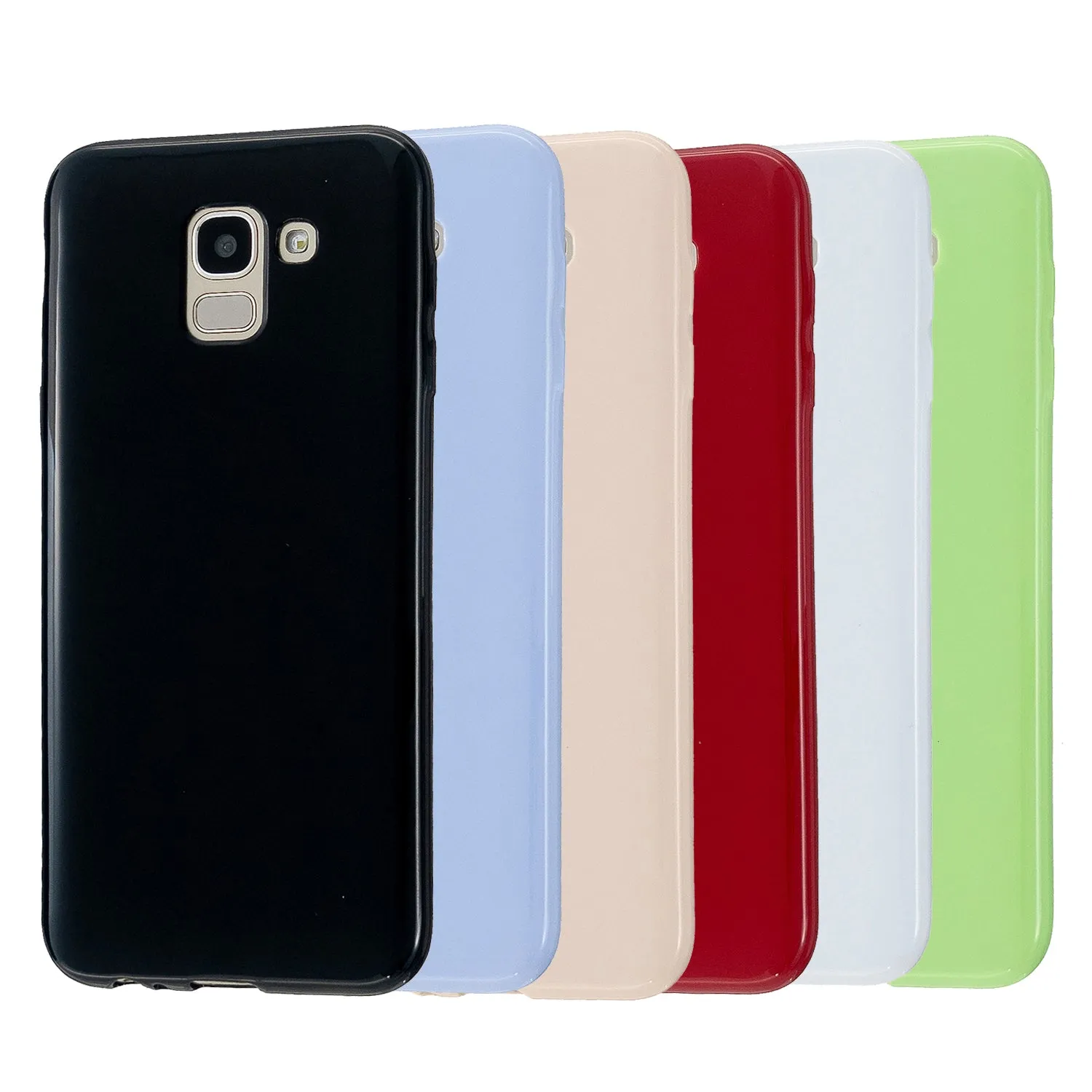 For Samsung A6/A6 Plus 2018 Smartphone Case Soft TPU Precise Cutouts Full Body Protection Mobile Phone Shell Taro purple