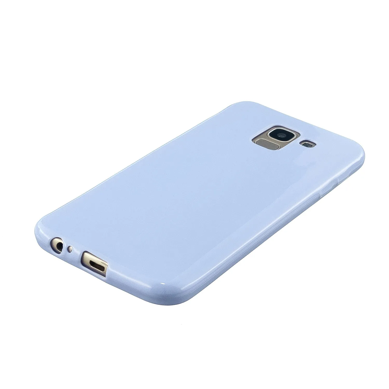 For Samsung A6/A6 Plus 2018 Smartphone Case Soft TPU Precise Cutouts Full Body Protection Mobile Phone Shell Taro purple