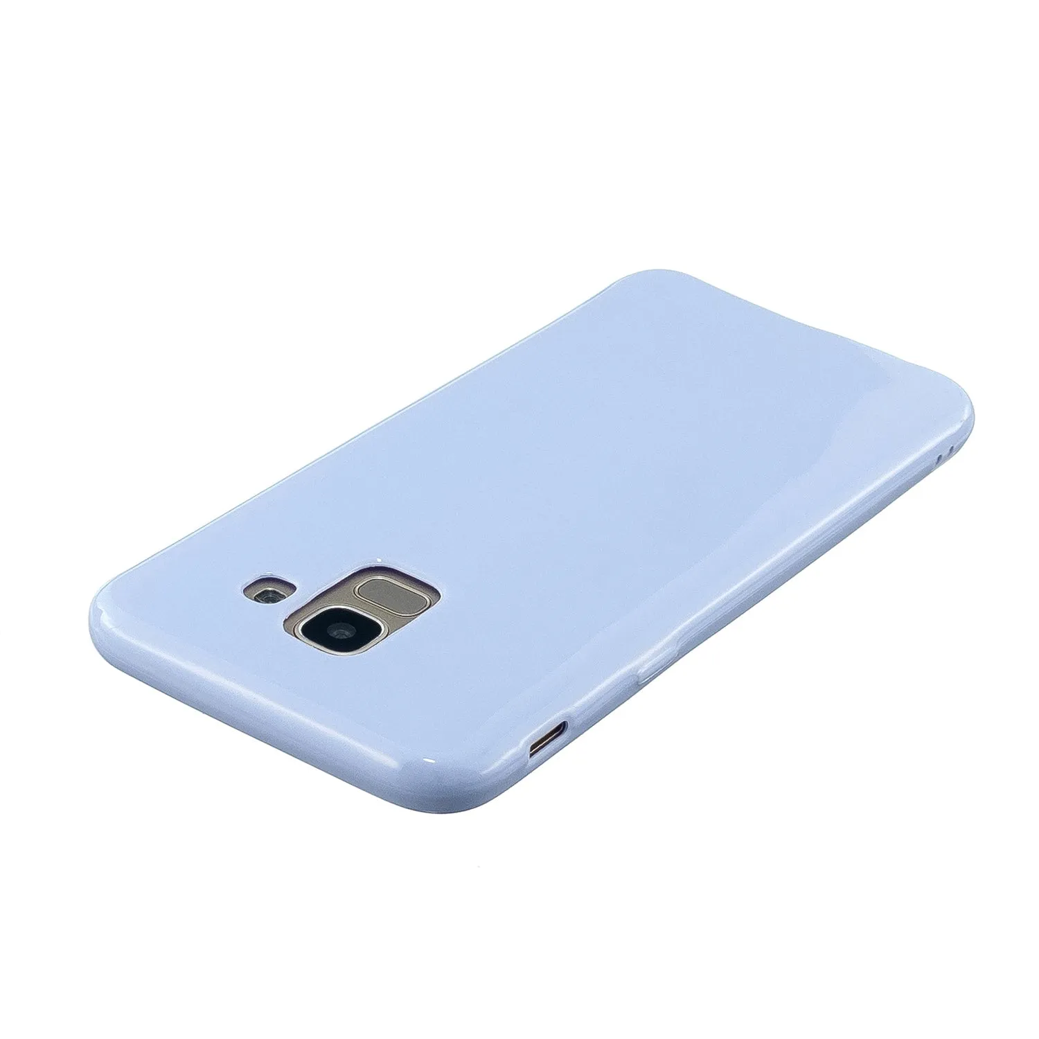 For Samsung A6/A6 Plus 2018 Smartphone Case Soft TPU Precise Cutouts Full Body Protection Mobile Phone Shell Taro purple