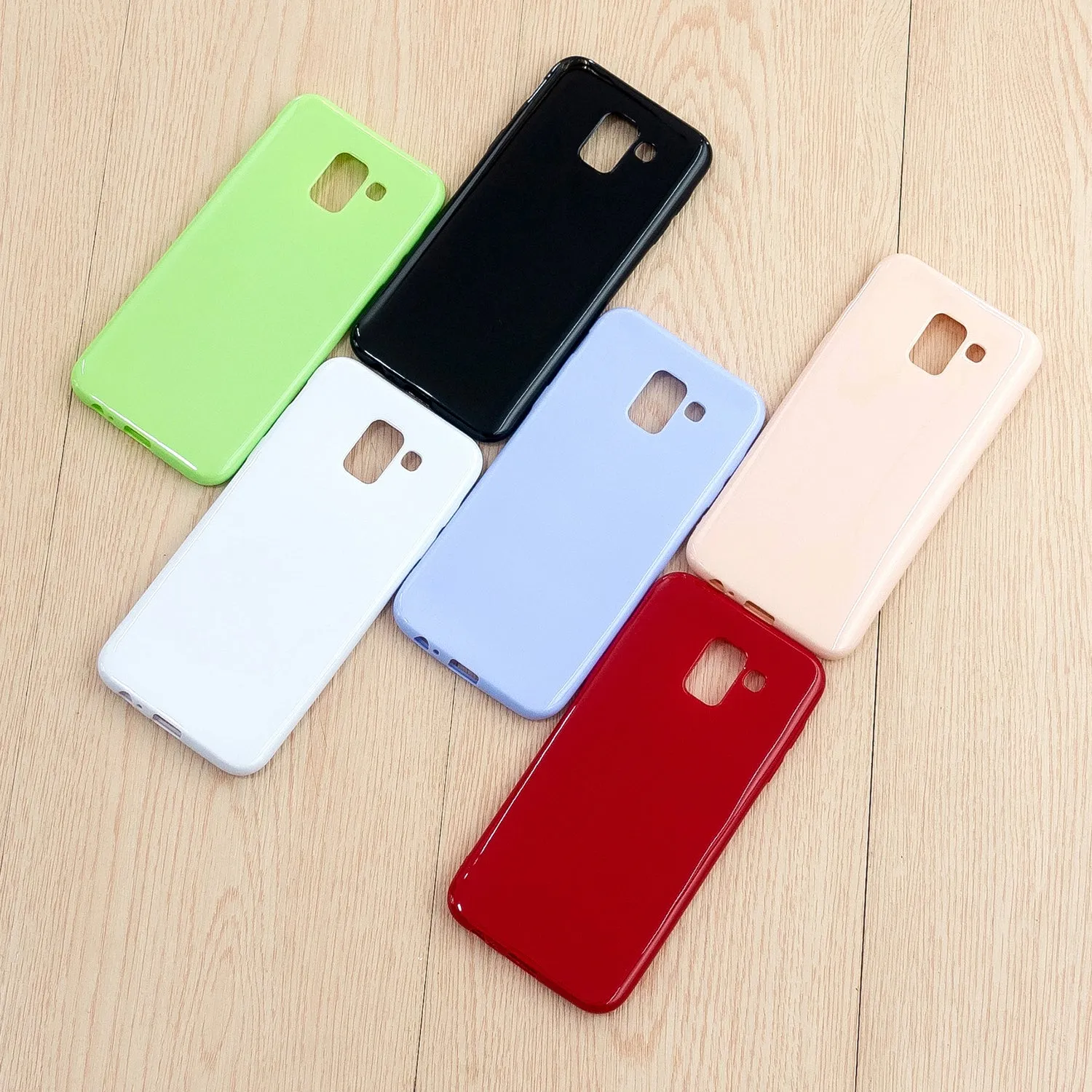 For Samsung A6/A6 Plus 2018 Smartphone Case Soft TPU Precise Cutouts Full Body Protection Mobile Phone Shell Taro purple