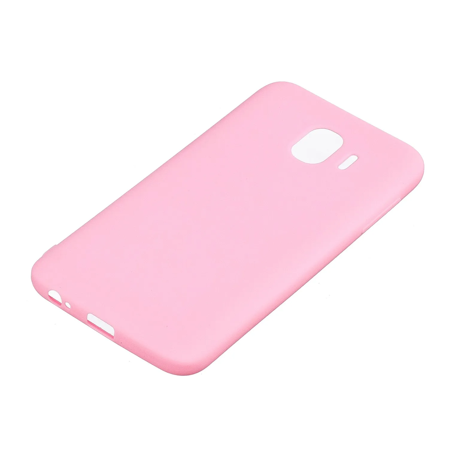 for Samsung J4 Euro Edition Lovely Candy Color Matte TPU Anti-scratch Non-slip Protective Cover Back Case white
