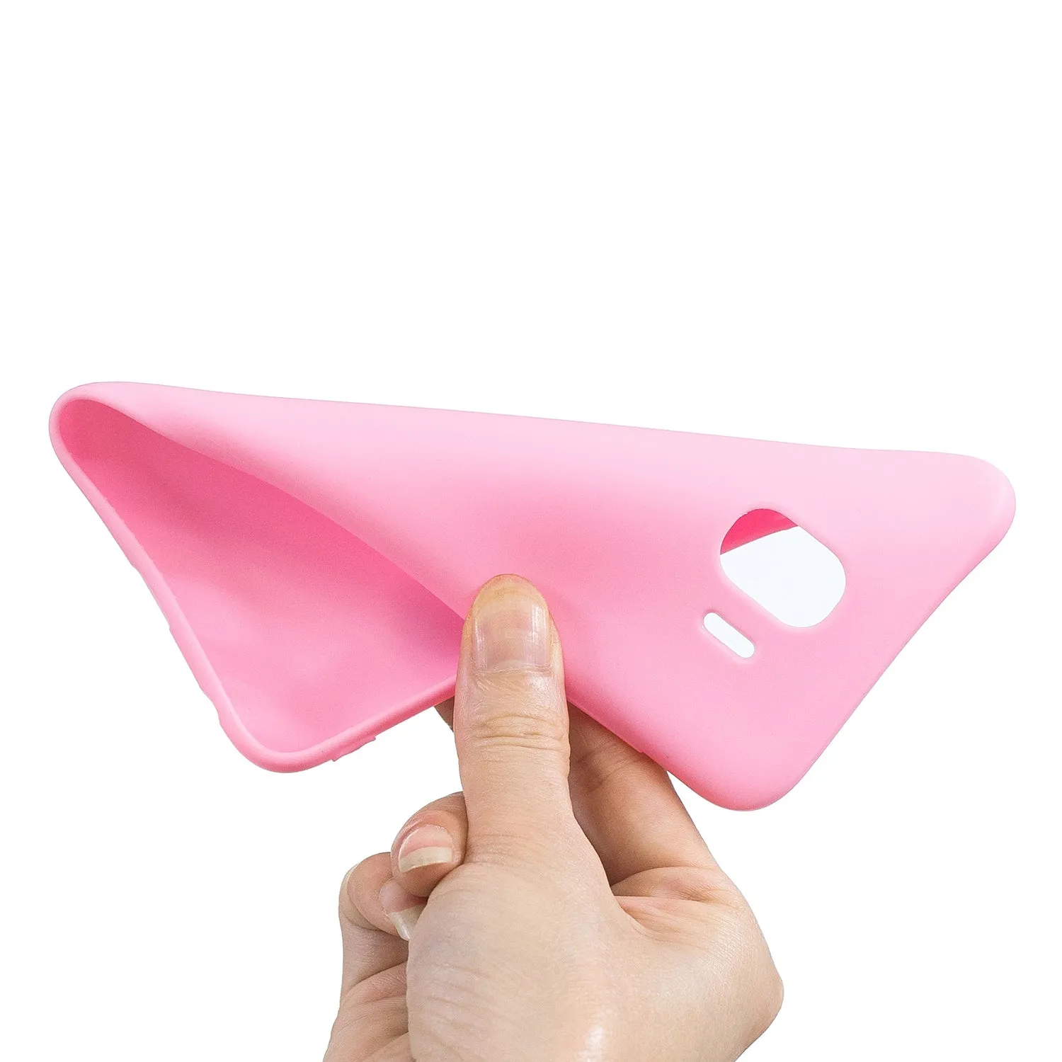 for Samsung J4 Euro Edition Lovely Candy Color Matte TPU Anti-scratch Non-slip Protective Cover Back Case white