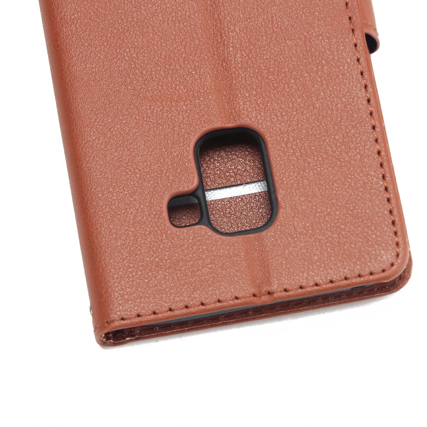 For Samsung J6 2018 PU Cell Phone Case Non-slip Shockproof Protective Case with Card Slot  blue