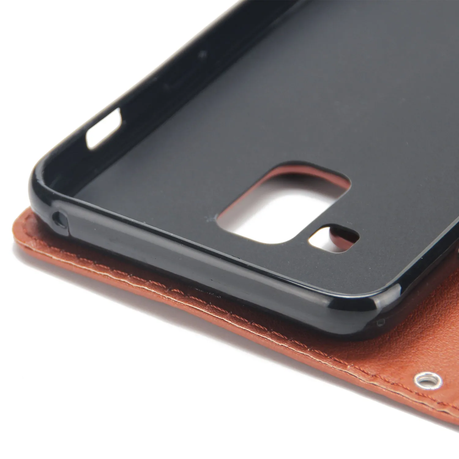 For Samsung J6 2018 PU Cell Phone Case Non-slip Shockproof Protective Case with Card Slot  blue