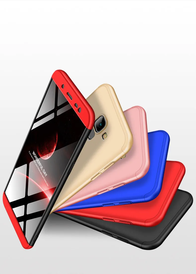 For Samsung J6 2018/on 6 Ultra Slim 360 Degree Non-slip Shockproof Full Protective Case black