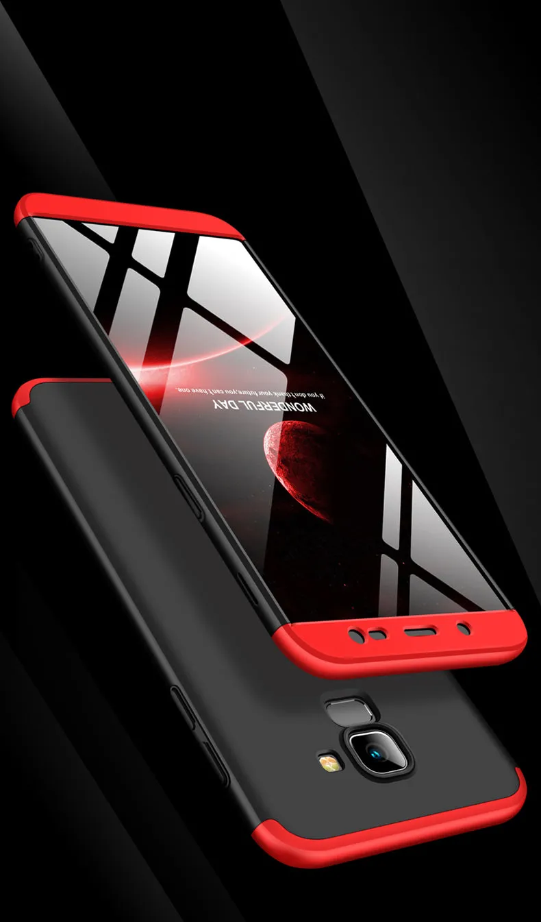 For Samsung J6 2018/on 6 Ultra Slim 360 Degree Non-slip Shockproof Full Protective Case black
