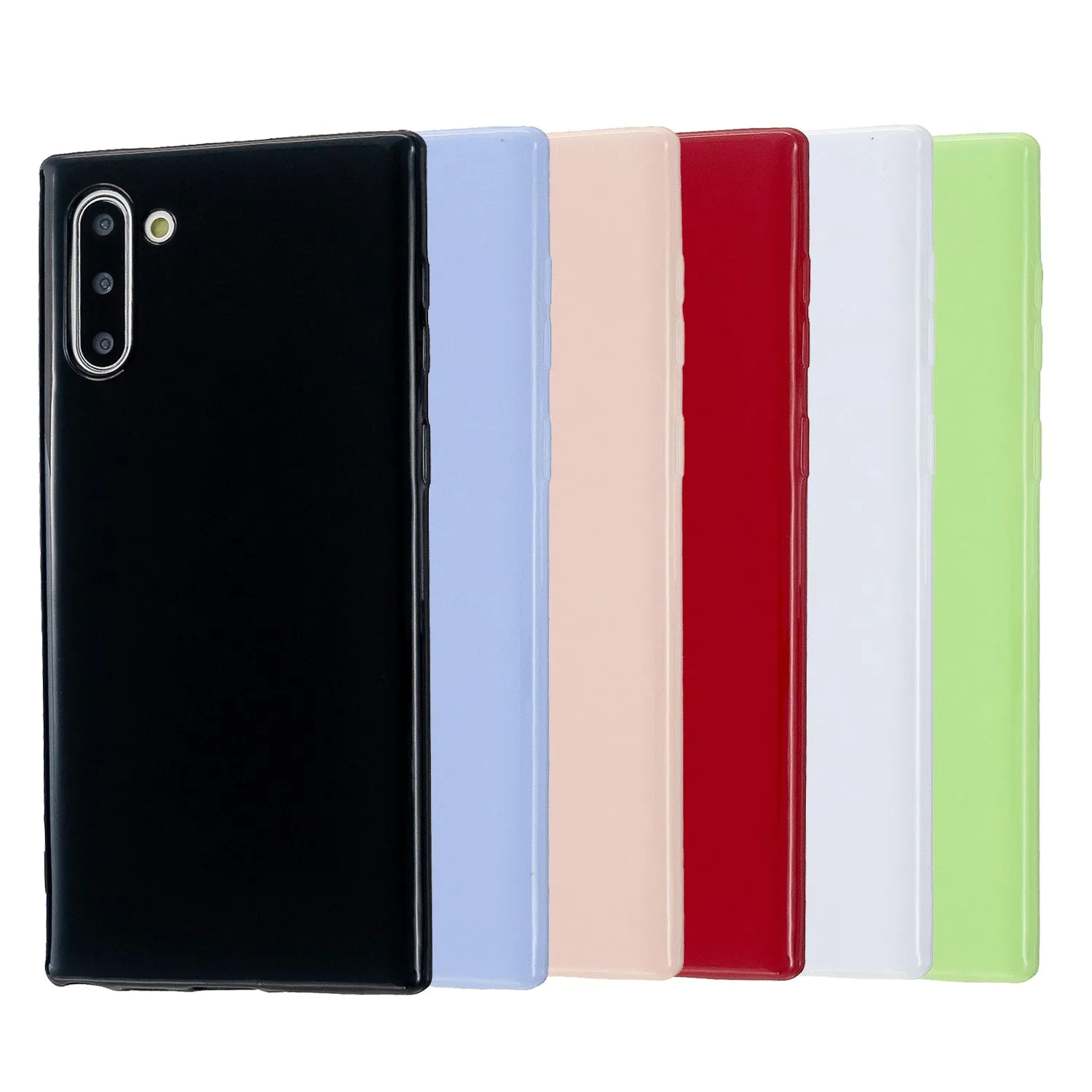 For Samsung Note 10/10 Pro Cellphone Cover TPU Phone Case Simple Profile Classic Design Shock-proof Shell Sakura pink