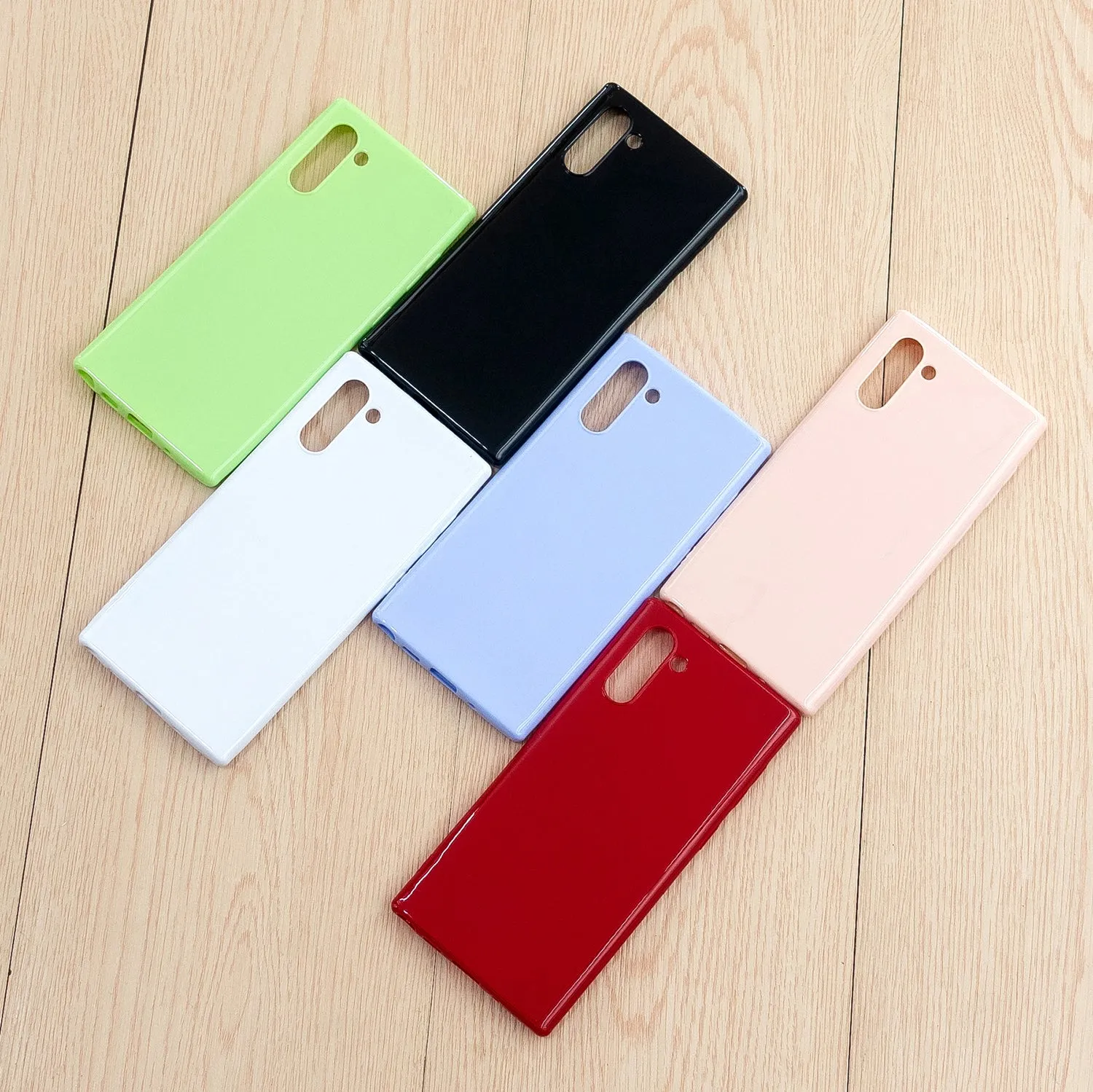 For Samsung Note 10/10 Pro Cellphone Cover TPU Phone Case Simple Profile Classic Design Shock-proof Shell Sakura pink