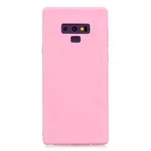 for Samsung NOTE 9 Cute Candy Color Matte TPU Anti-scratch Non-slip Protective Cover Back Case dark pink