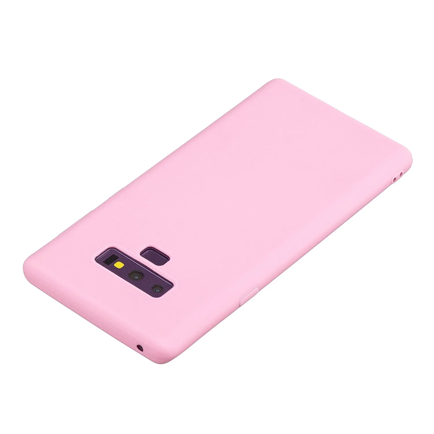 for Samsung NOTE 9 Cute Candy Color Matte TPU Anti-scratch Non-slip Protective Cover Back Case dark pink