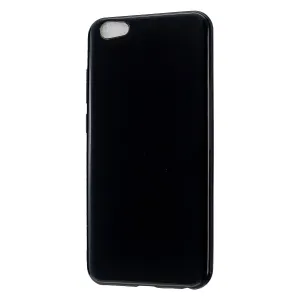For VIVO Y67/Y71 Cellphone Cover Glossy TPU Phone Case Anti-Dust Stain-proof Easy Install Screen Protector Bright black