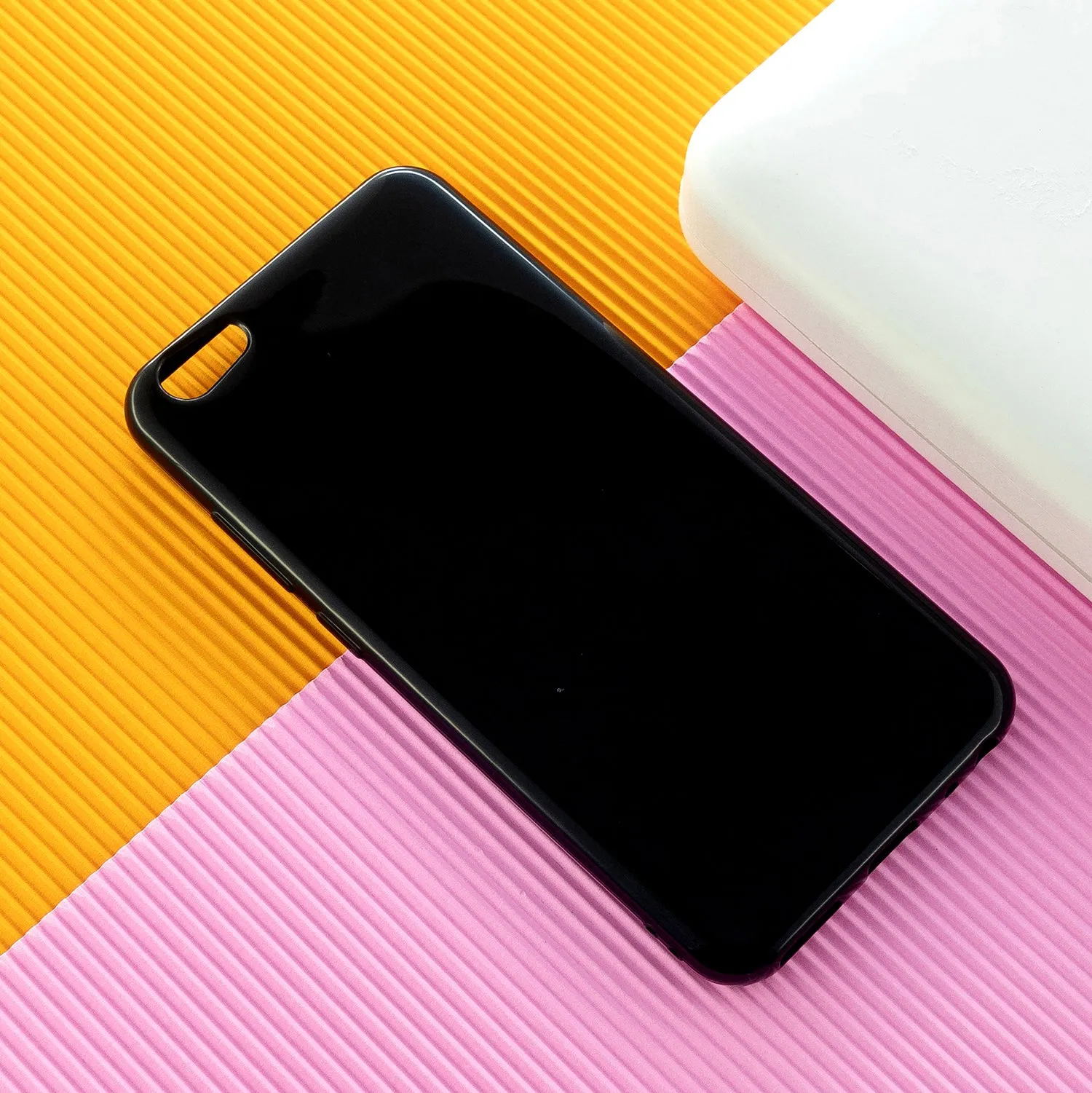 For VIVO Y67/Y71 Cellphone Cover Glossy TPU Phone Case Anti-Dust Stain-proof Easy Install Screen Protector Bright black
