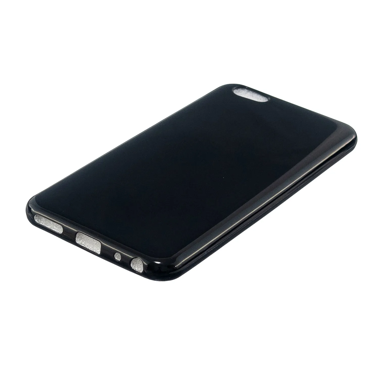 For VIVO Y67/Y71 Cellphone Cover Glossy TPU Phone Case Anti-Dust Stain-proof Easy Install Screen Protector Bright black