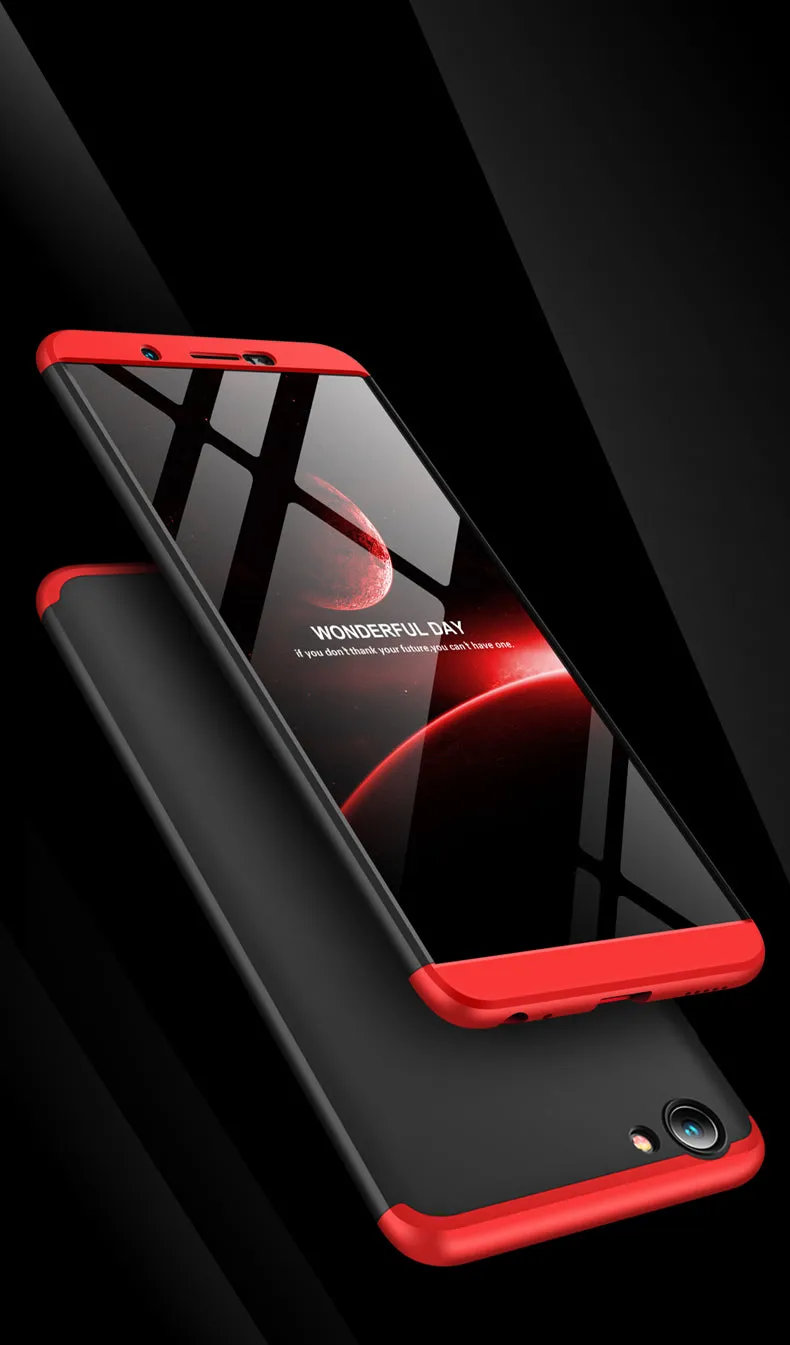 For VIVO Y71 Slim 3 in 1 Hybrid Hard Case Full Body 360 Degree Protection Back Cover Rose gold