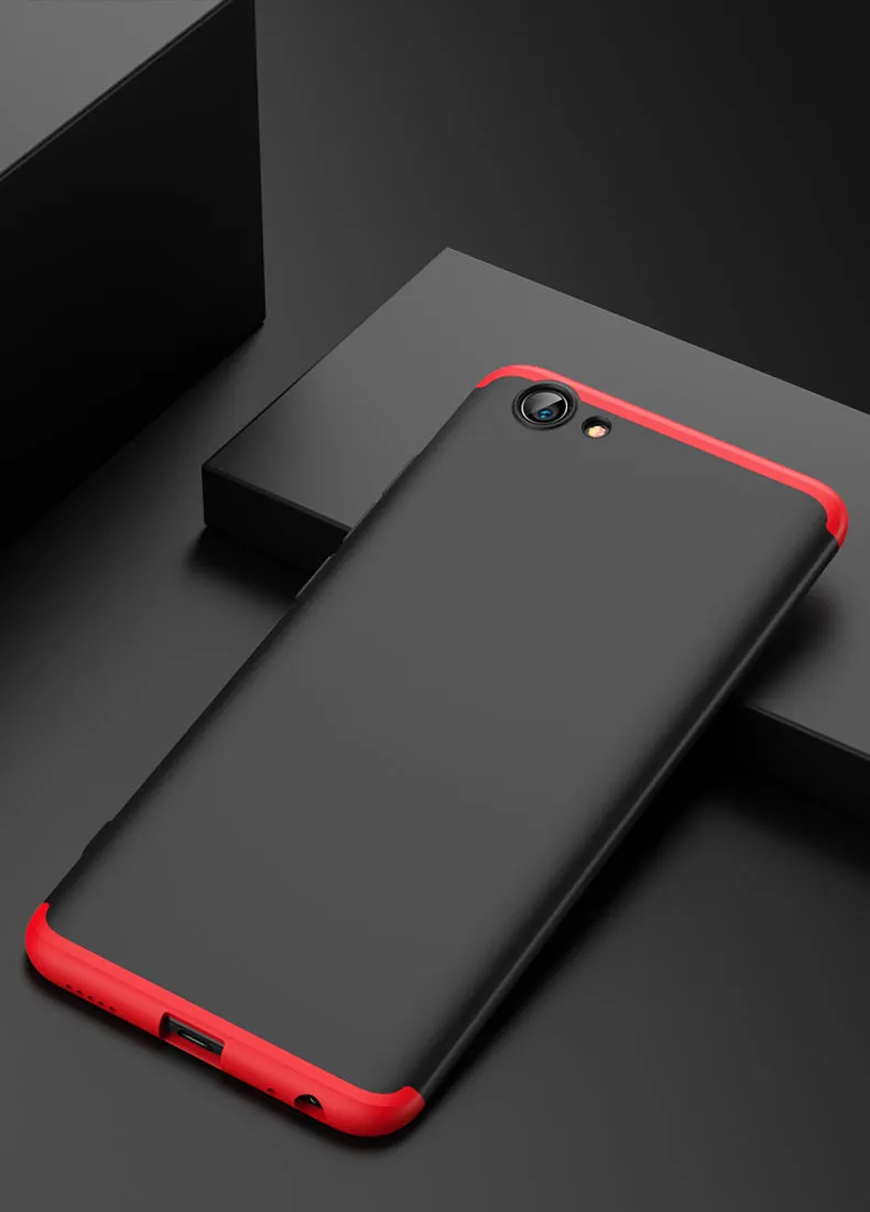 For VIVO Y71 Slim 3 in 1 Hybrid Hard Case Full Body 360 Degree Protection Back Cover Rose gold