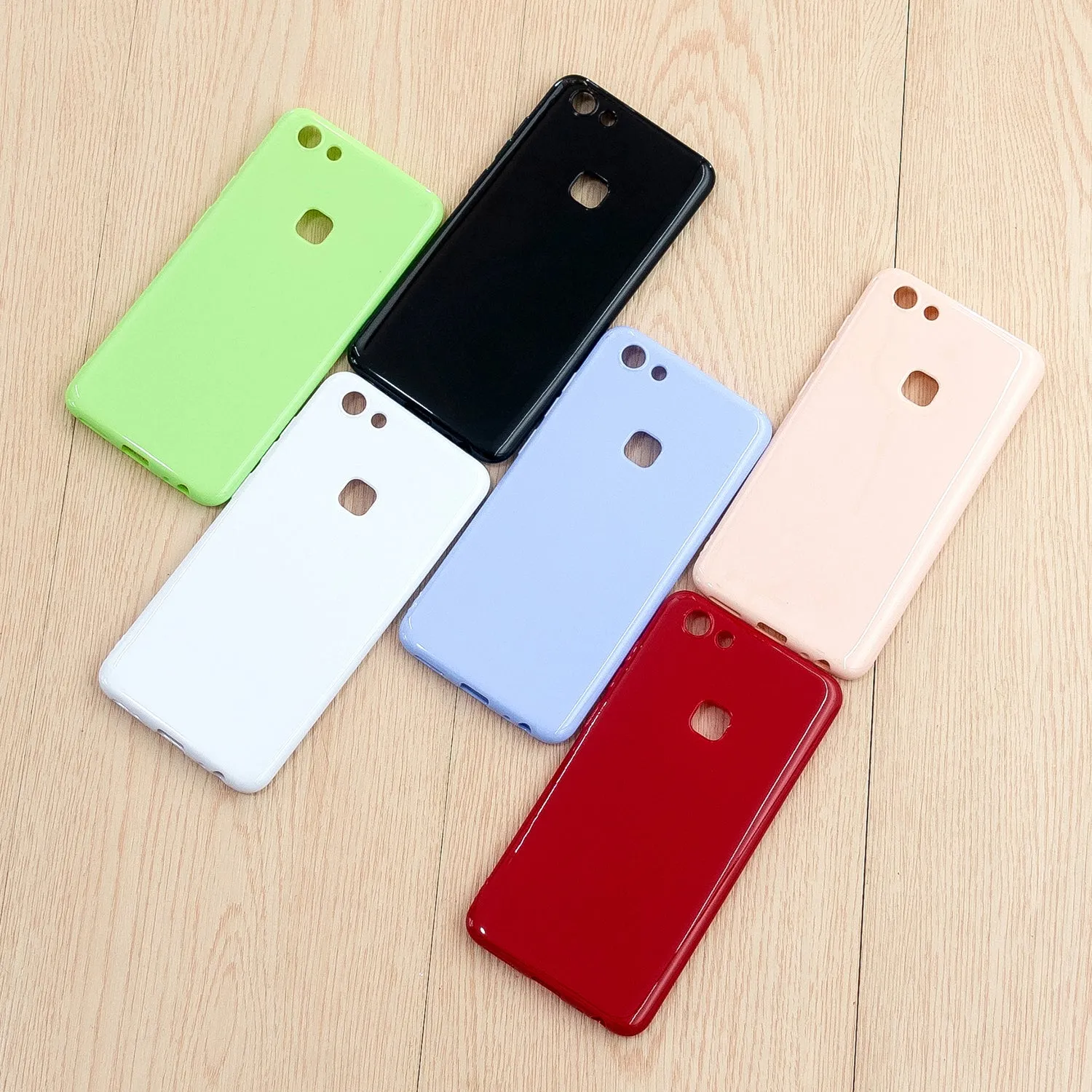 For VIVO Y75/Y79 Cellphone Case Glossy TPU Phone Shell Smartphone Soft Cover Heavy Duty Protection Rose red