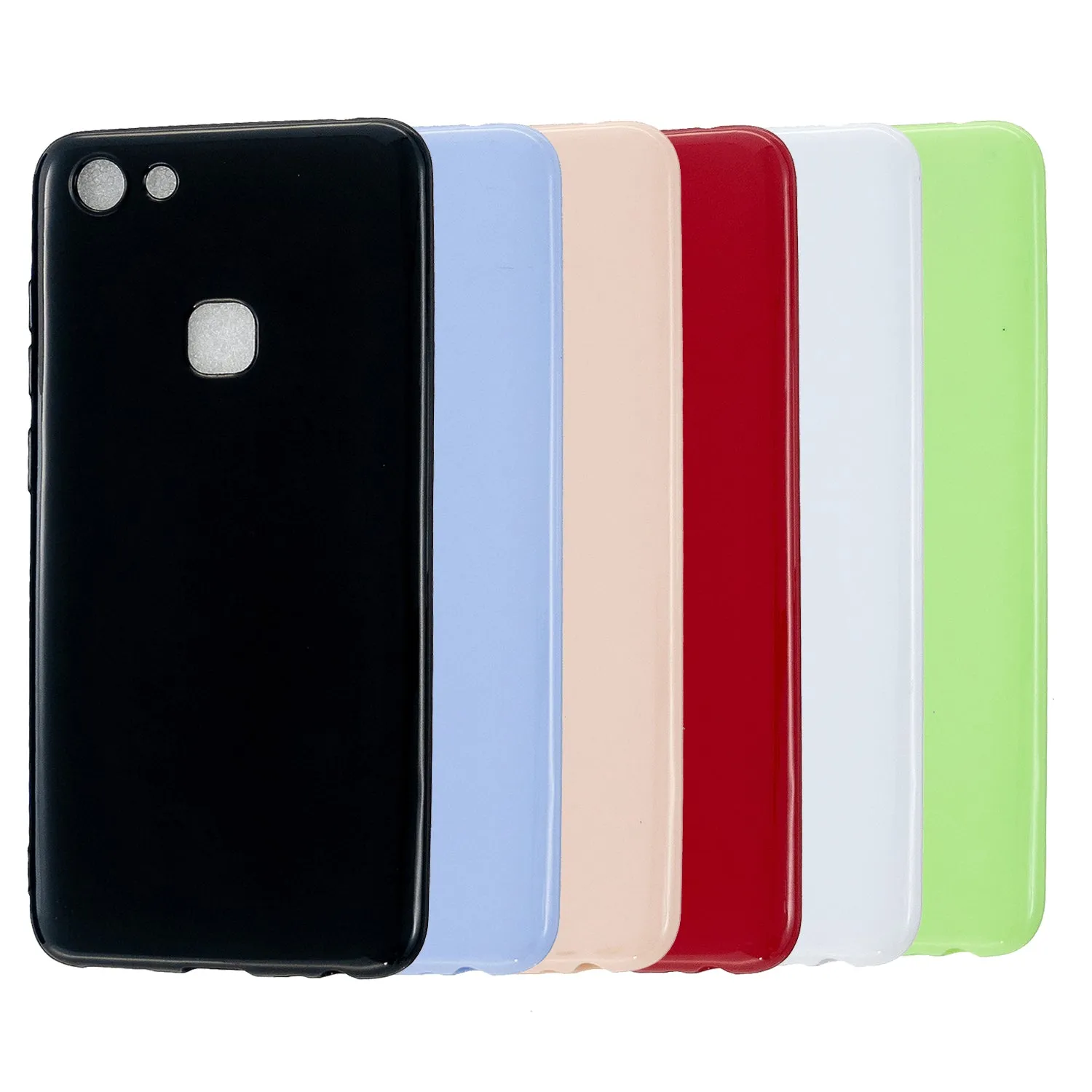 For VIVO Y75/Y79 Cellphone Case Glossy TPU Phone Shell Smartphone Soft Cover Heavy Duty Protection Rose red