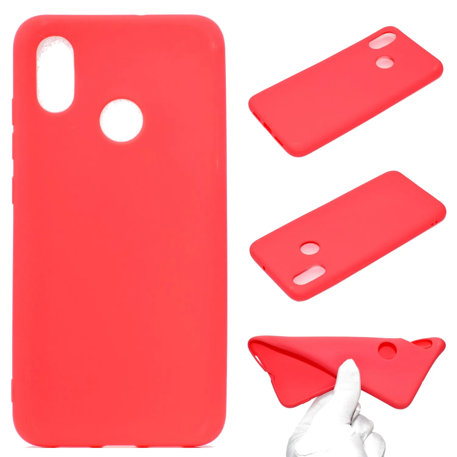 for XIAOMI Redmi S2 Lovely Candy Color Matte TPU Anti-scratch Non-slip Protective Cover Back Case yellow