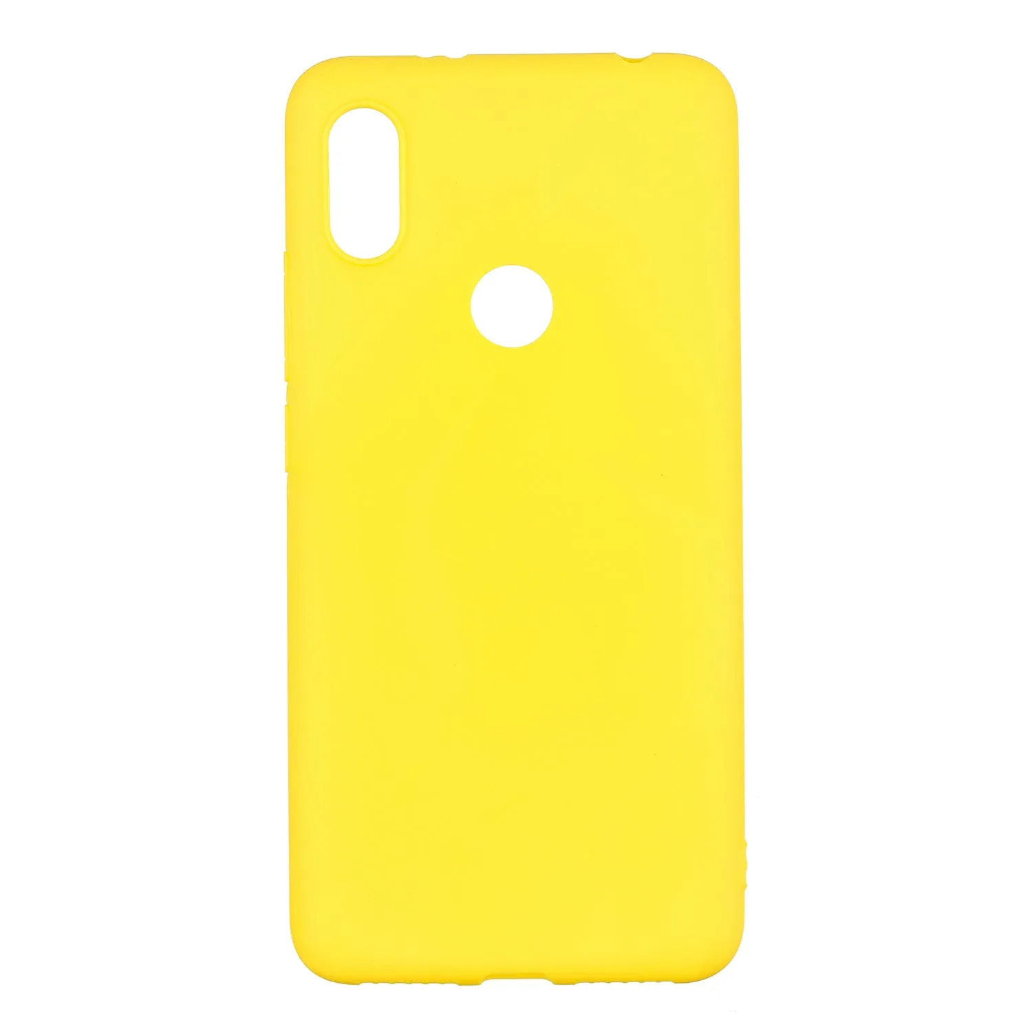 for XIAOMI Redmi S2 Lovely Candy Color Matte TPU Anti-scratch Non-slip Protective Cover Back Case yellow