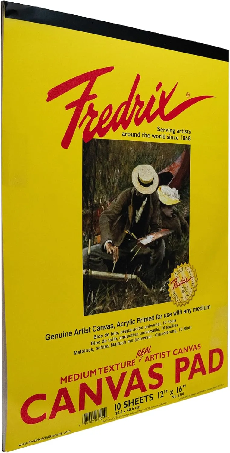 Fredrix Creative Series White Canvas Pad, 12" x 16"