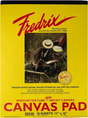 Fredrix Creative Series White Canvas Pad, 12" x 16"