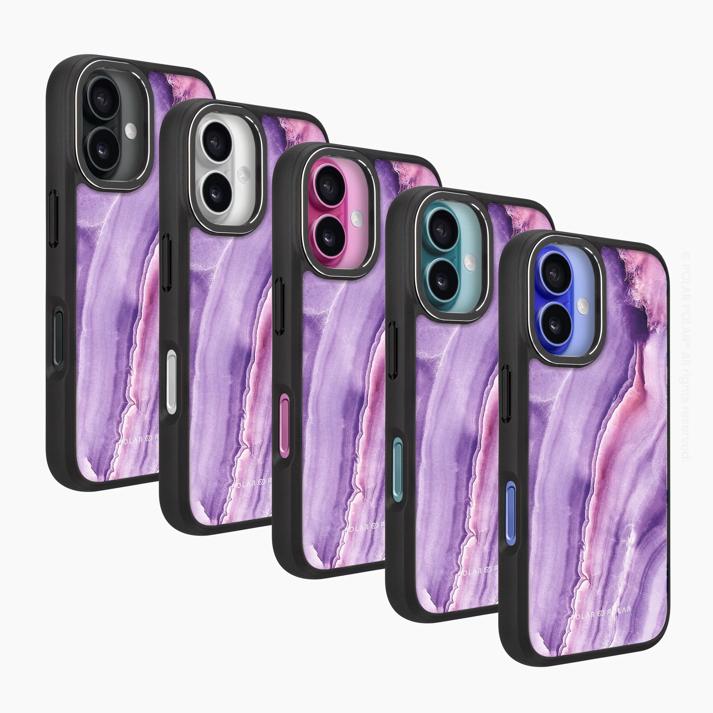 French Violet - iPhone 16 Plus Frosted Black Bumper MagSafe Case