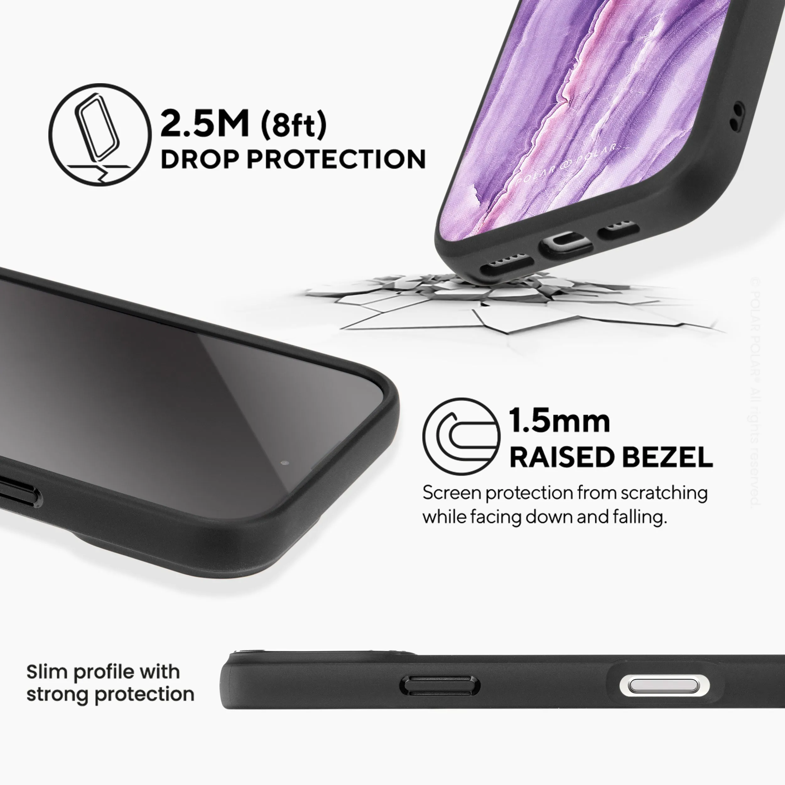French Violet - iPhone 16 Plus Frosted Black Bumper MagSafe Case