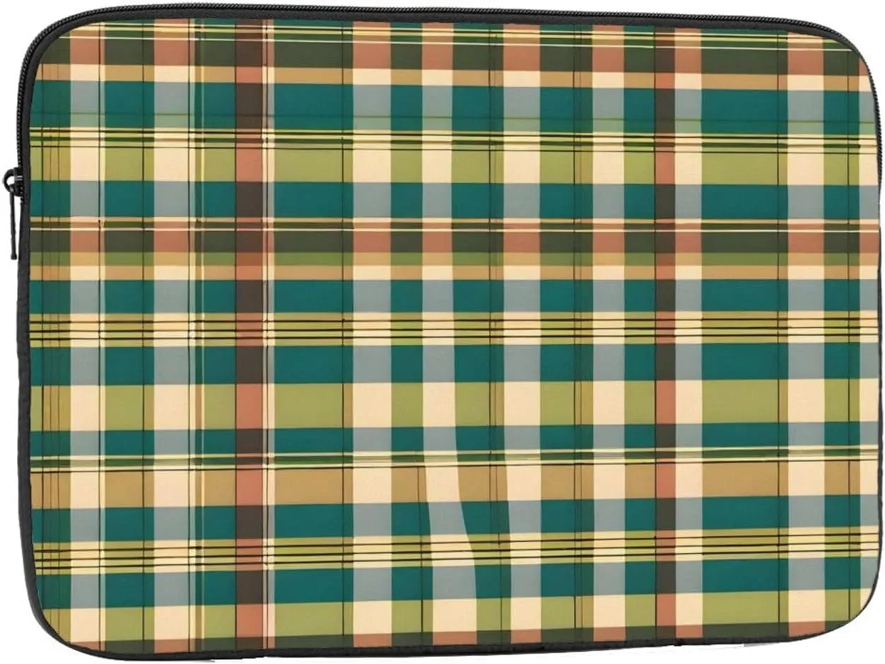 Fresh Simple Plaid Laptop Inner Bag Laptop Sleeve Case Briefcase Carrying Laptop Cover