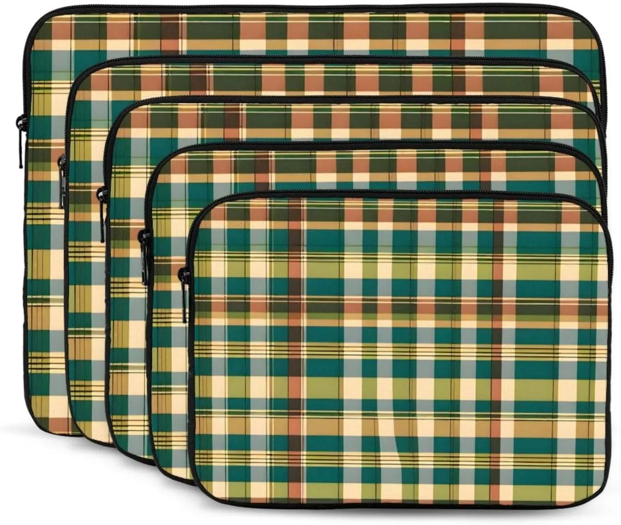 Fresh Simple Plaid Laptop Inner Bag Laptop Sleeve Case Briefcase Carrying Laptop Cover
