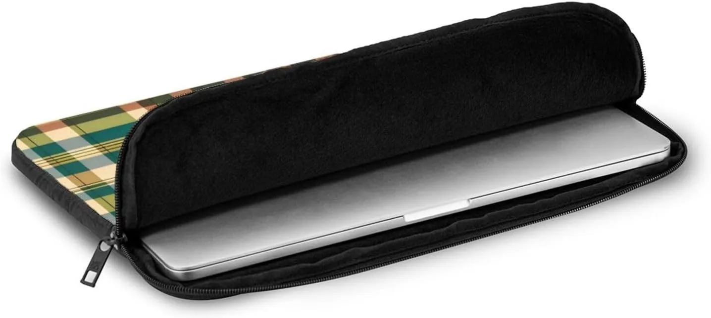 Fresh Simple Plaid Laptop Inner Bag Laptop Sleeve Case Briefcase Carrying Laptop Cover