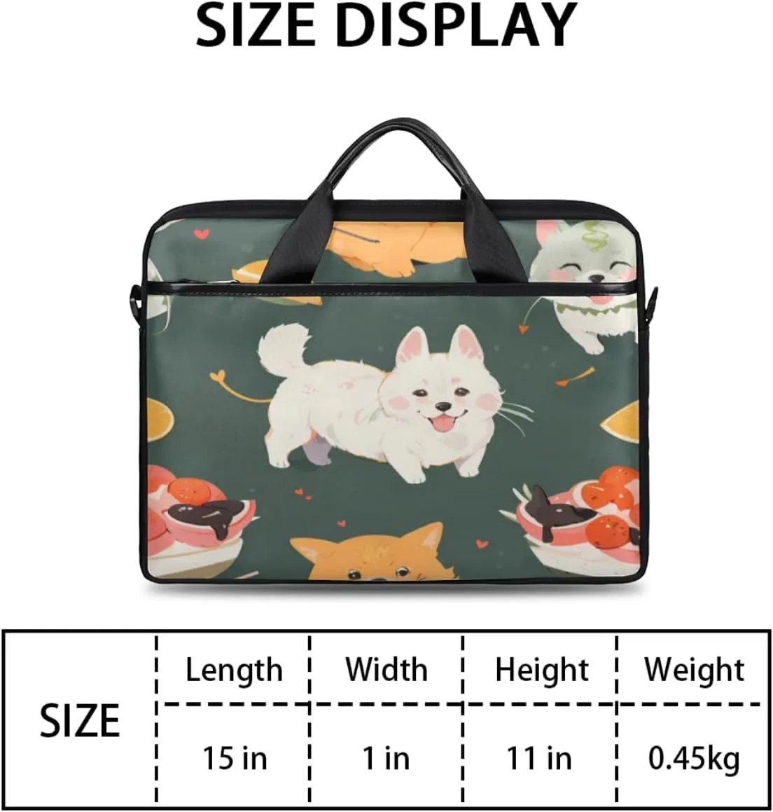 Fruits Laptop Bag for Women Men 13-15 Inch Computer Briefcase Bag Lightweight Notebook Shoulder Messenger Bag