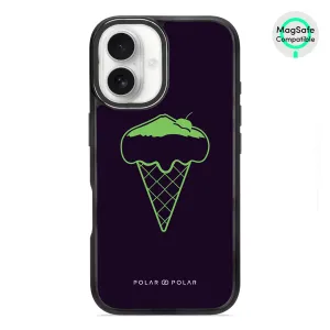 Fujisan Black Ice Cream - iPhone 16 Frosted Black Bumper MagSafe Case