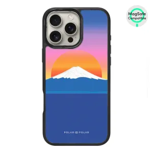 Fujisan Sunset - iPhone 16 Pro Max Frosted Black Bumper MagSafe Case