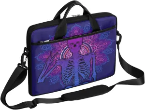 Fun Flowers Laptop Shoulder Bag for Tablet Computer Notebook Sleeve Messenger Carrying Case Briefcase Tote