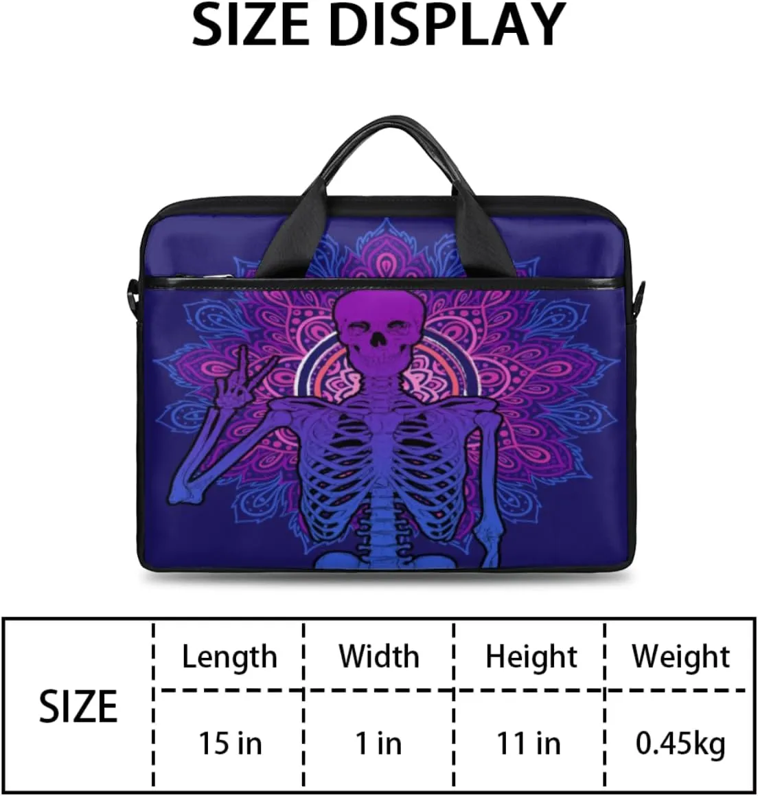 Fun Flowers Laptop Shoulder Bag for Tablet Computer Notebook Sleeve Messenger Carrying Case Briefcase Tote