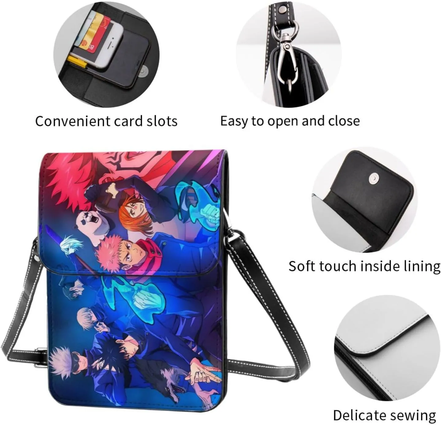 G-ojo Satoru Cell Phone Purse Crossbody Bag for Outdoor Travel Sports Camping Hiking Shoulder Bags