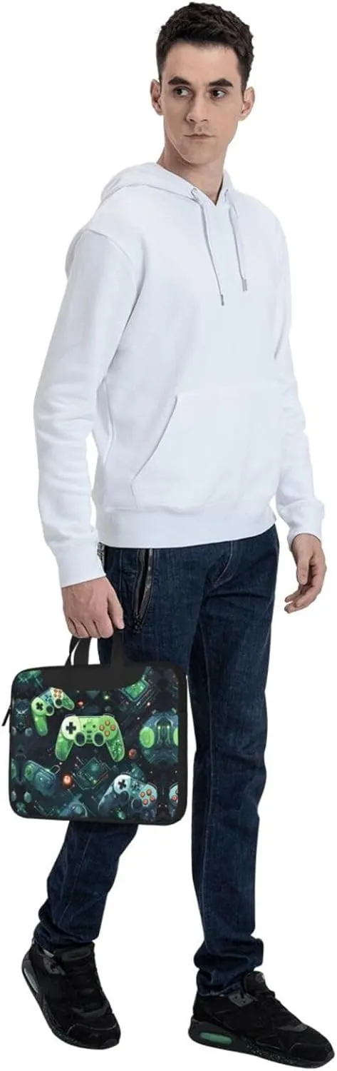Gamepad Circuit Version Prints Laptop Bag - with Soft Interior, Multiple Pockets - Ideal for Men, Travel and Business