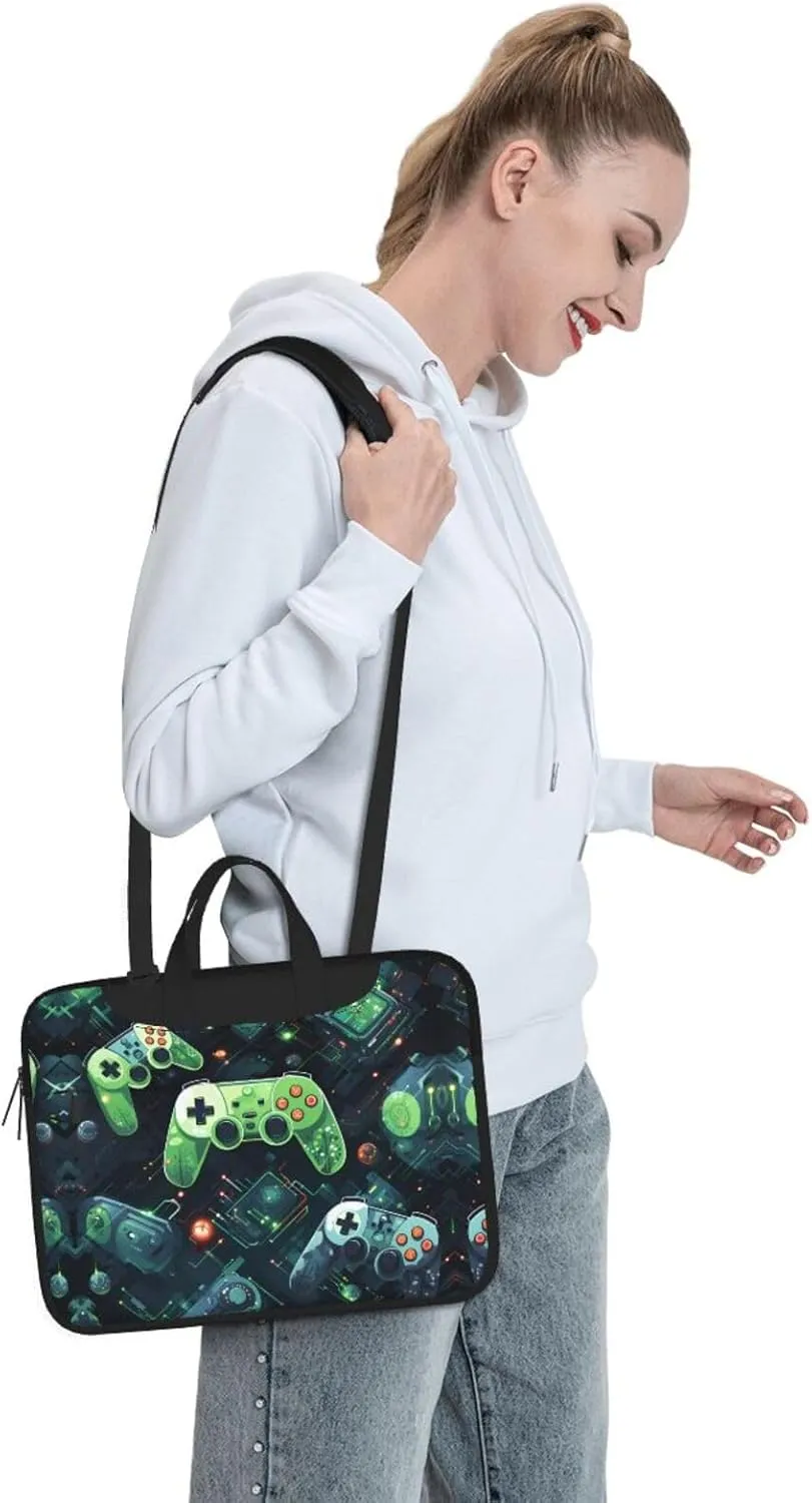 Gamepad Circuit Version Prints Laptop Bag - with Soft Interior, Multiple Pockets - Ideal for Men, Travel and Business