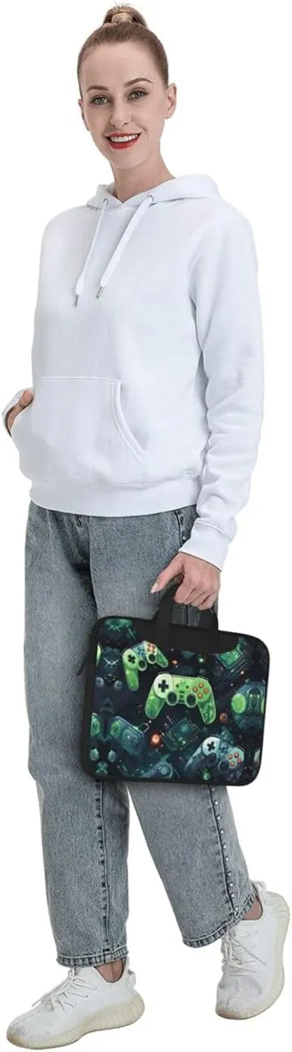 Gamepad Circuit Version Prints Laptop Bag - with Soft Interior, Multiple Pockets - Ideal for Men, Travel and Business
