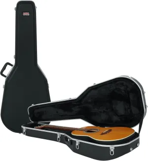 Gator Cases Deluxe ABS Molded Case for Acoustic Guitars; Fits Ovation Style Deep Contour Acoustic Guitars (GC-DEEP BOWL)