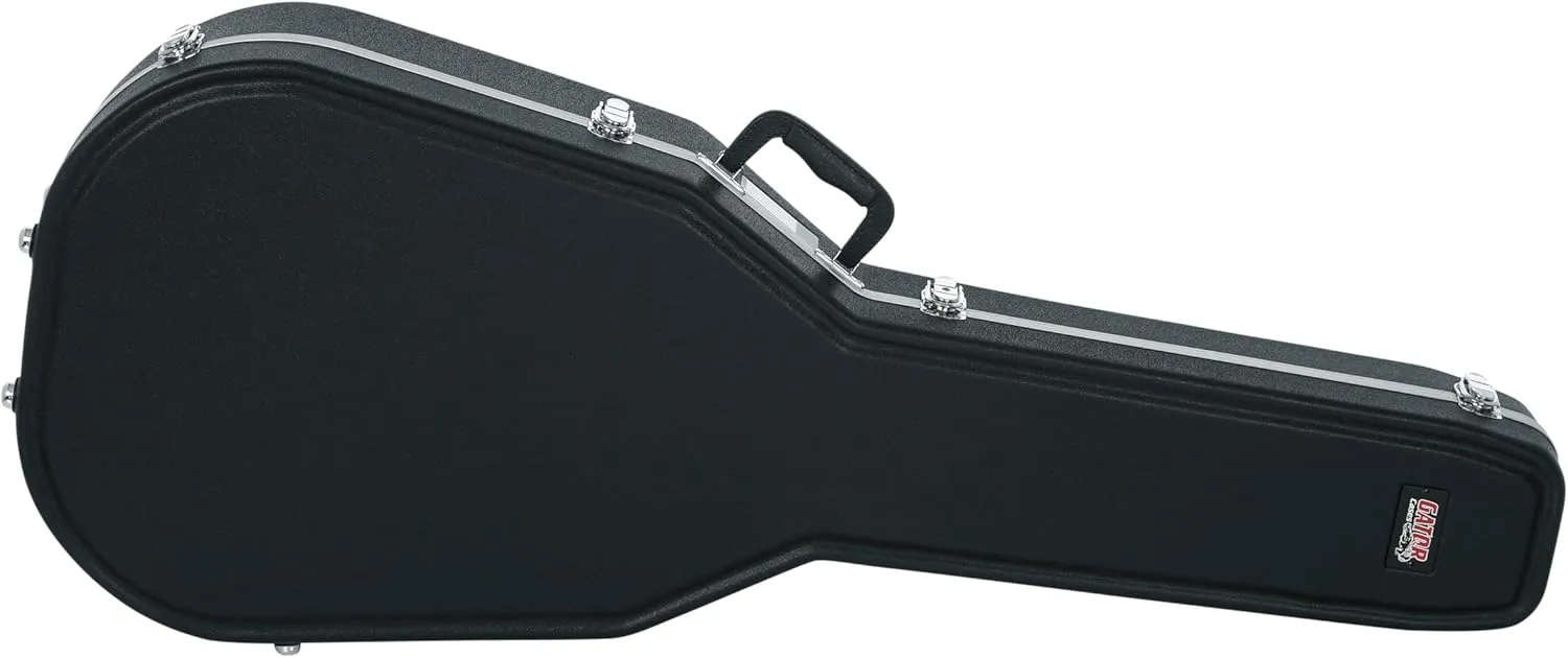 Gator Cases Deluxe ABS Molded Case for Acoustic Guitars; Fits Ovation Style Deep Contour Acoustic Guitars (GC-DEEP BOWL)